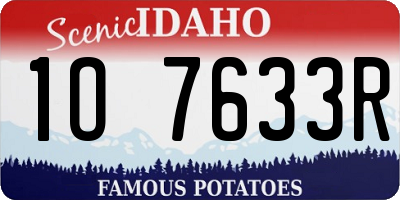 ID license plate 1O7633R