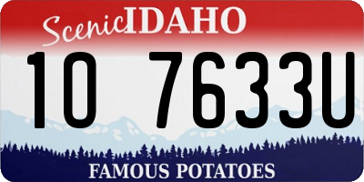 ID license plate 1O7633U