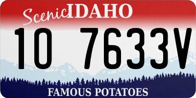 ID license plate 1O7633V