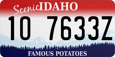 ID license plate 1O7633Z