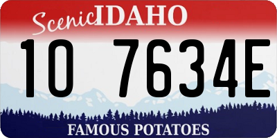 ID license plate 1O7634E