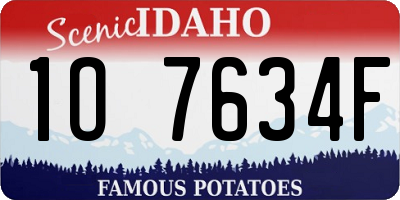 ID license plate 1O7634F