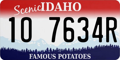 ID license plate 1O7634R