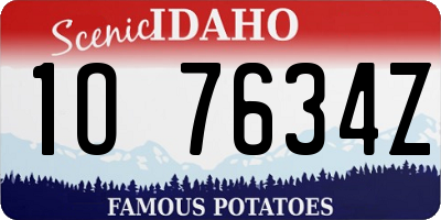 ID license plate 1O7634Z