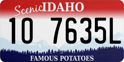 ID license plate 1O7635L