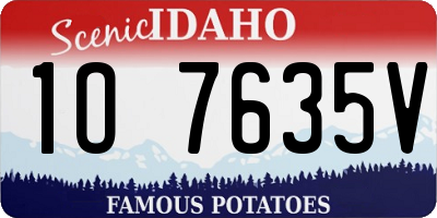 ID license plate 1O7635V
