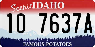 ID license plate 1O7637A