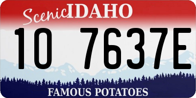 ID license plate 1O7637E