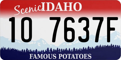 ID license plate 1O7637F