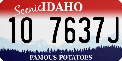 ID license plate 1O7637J