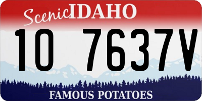 ID license plate 1O7637V