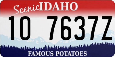 ID license plate 1O7637Z