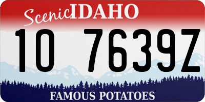 ID license plate 1O7639Z