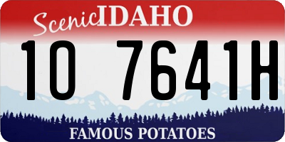 ID license plate 1O7641H