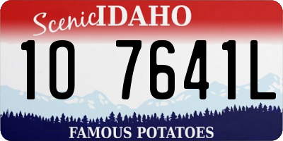 ID license plate 1O7641L