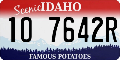 ID license plate 1O7642R