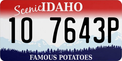 ID license plate 1O7643P