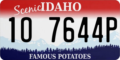 ID license plate 1O7644P