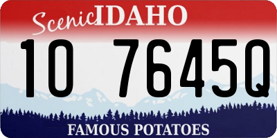 ID license plate 1O7645Q