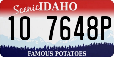 ID license plate 1O7648P