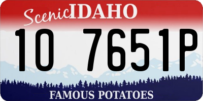 ID license plate 1O7651P