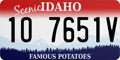 ID license plate 1O7651V