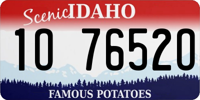 ID license plate 1O7652O