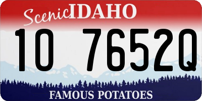 ID license plate 1O7652Q