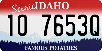 ID license plate 1O7653Q