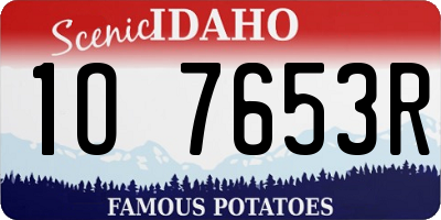 ID license plate 1O7653R
