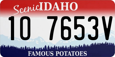 ID license plate 1O7653V
