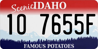 ID license plate 1O7655F