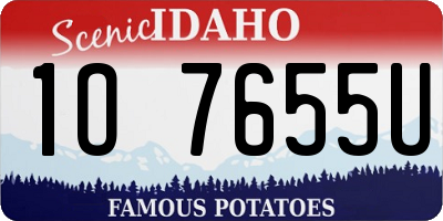 ID license plate 1O7655U