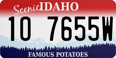 ID license plate 1O7655W