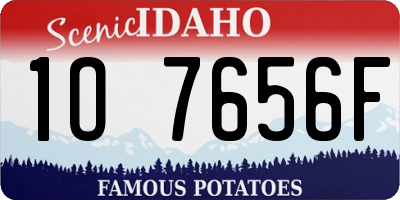 ID license plate 1O7656F
