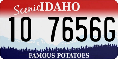 ID license plate 1O7656G