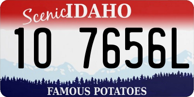 ID license plate 1O7656L