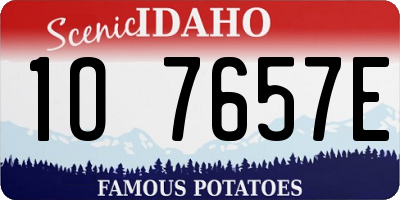 ID license plate 1O7657E