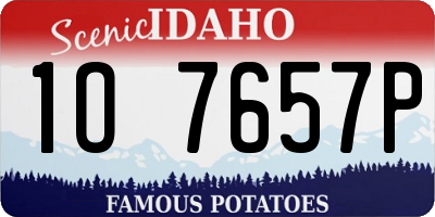 ID license plate 1O7657P