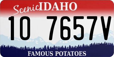 ID license plate 1O7657V