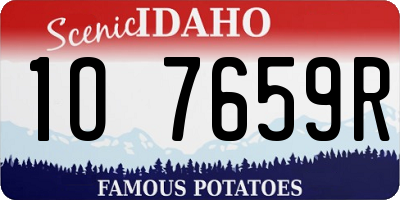 ID license plate 1O7659R