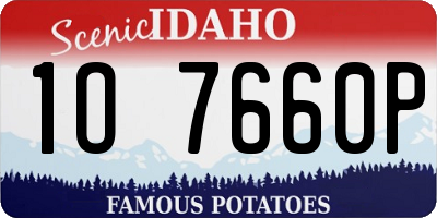 ID license plate 1O7660P