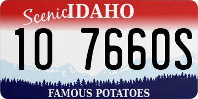 ID license plate 1O7660S