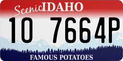 ID license plate 1O7664P