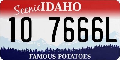 ID license plate 1O7666L