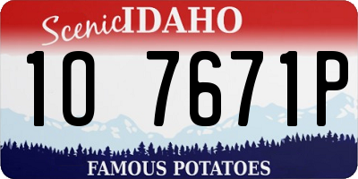 ID license plate 1O7671P