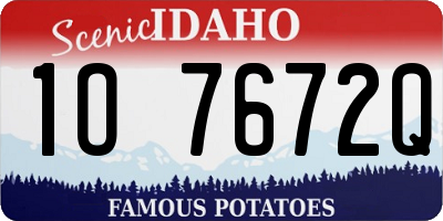 ID license plate 1O7672Q