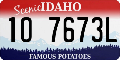 ID license plate 1O7673L