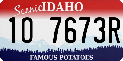 ID license plate 1O7673R