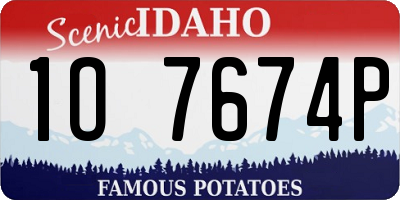 ID license plate 1O7674P
